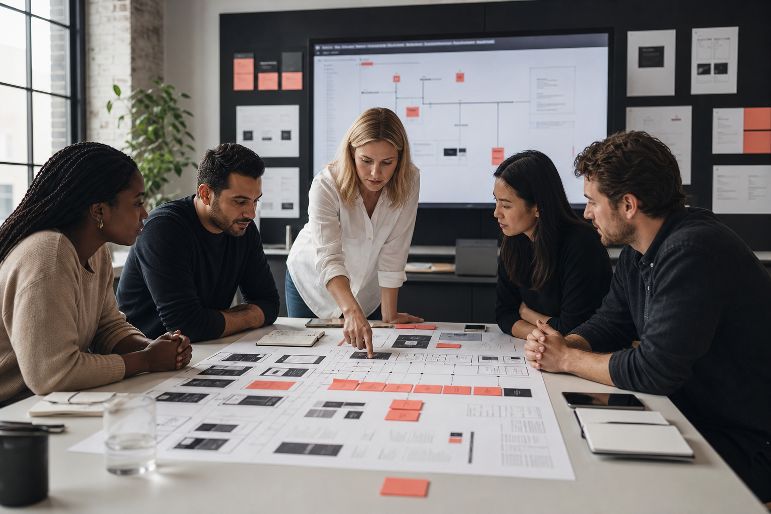 Content team planning a digital customer journey