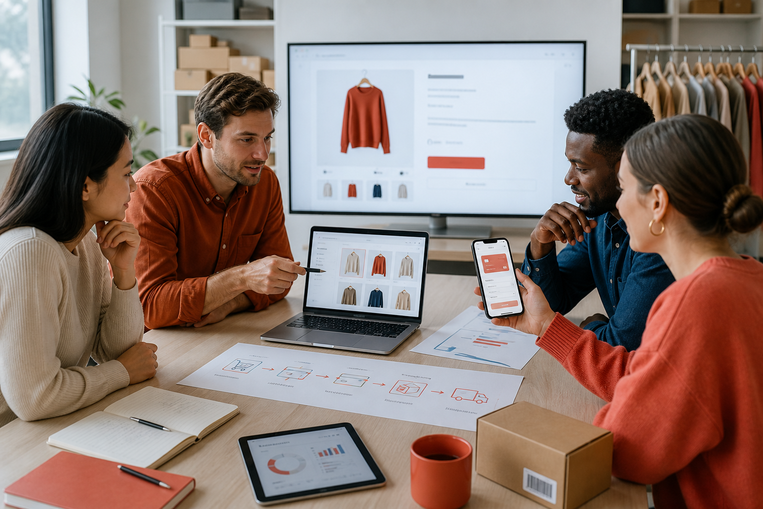 Customer browsing products through ecommerce