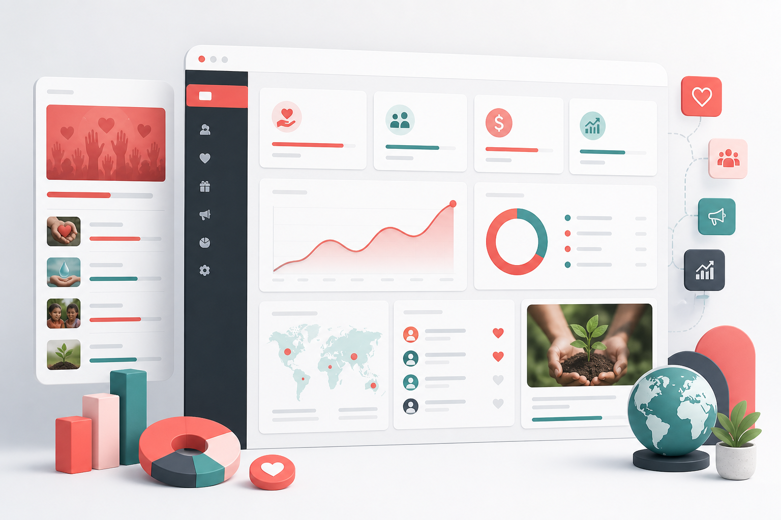 Building stronger donor engagement around visible impact digital solution illustration
