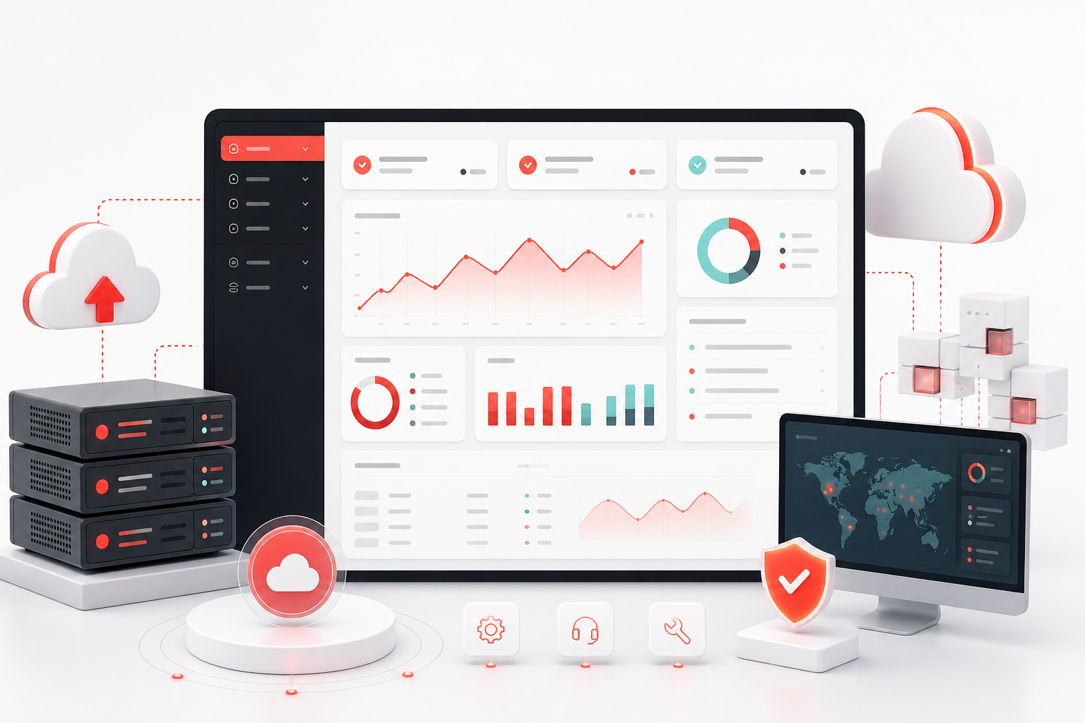 A scalable product foundation with ongoing improvement digital solution illustration