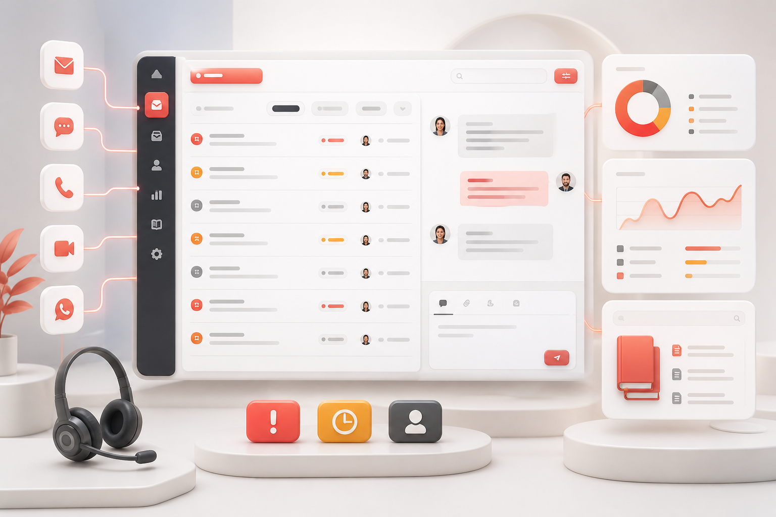 Customer support and service desk platform