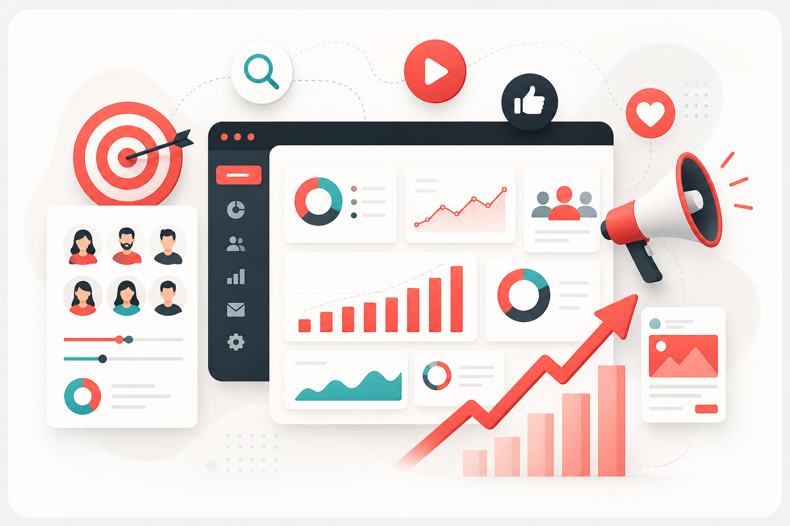 Digital Marketing illustration by Techbela