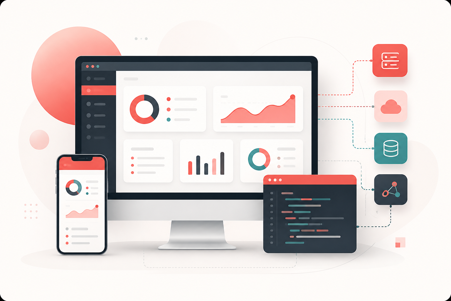 Web Application Development illustration by Techbela